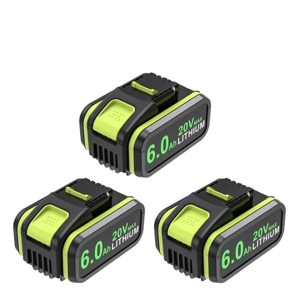 Worx 20V 6000mAh Li-ion Batteri, Hög Kapacitet, Bred Kompatibilitet,3ST 6000mAh BAT