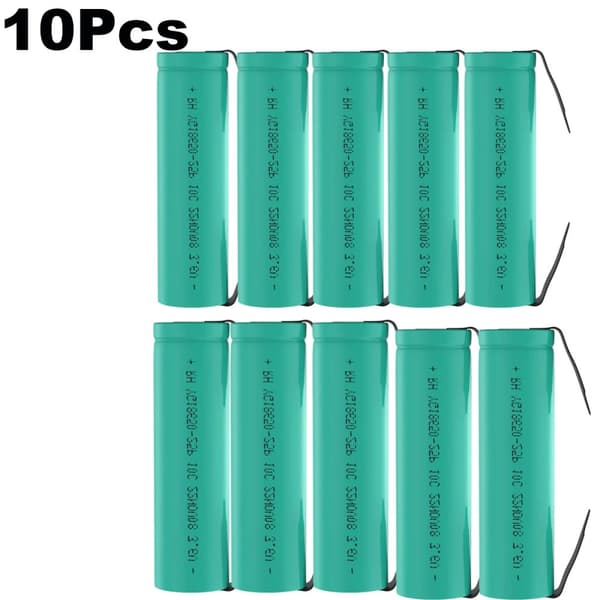 18650-akku, 3500mAh kapasiteetti, maks. 30A purkuvirta,3.7V, 10 kpl