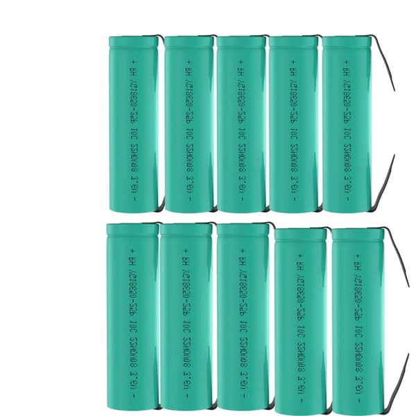 18650-akku, 3500mAh kapasiteetti, maks. 30A purkuvirta,3.7V, 10 kpl