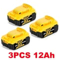 Miniatyrbillede 2 af 2: DeWalt kompatibel batteri, 12000mAh kapacitet, 20V spænding,DW-20V 12AhX3, 18V