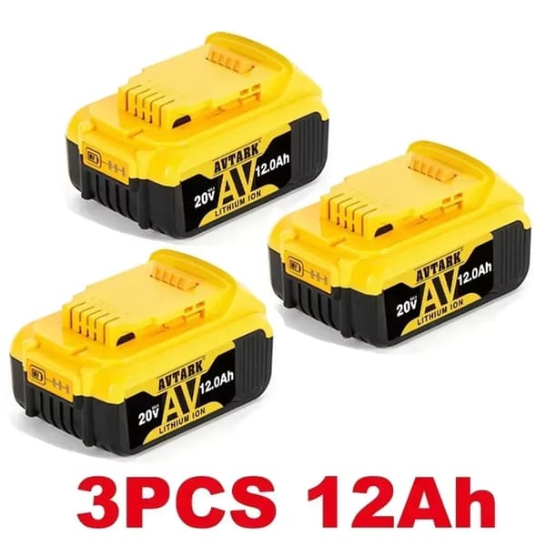 DeWalt kompatibel batteri, 12000mAh kapacitet, 20V spænding,DW-20V 12AhX3, 18V