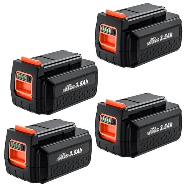 Black & Decker 40V Batteri, 3500mAh Kapacitet, Lithium-Ion Teknologi,4 BAT