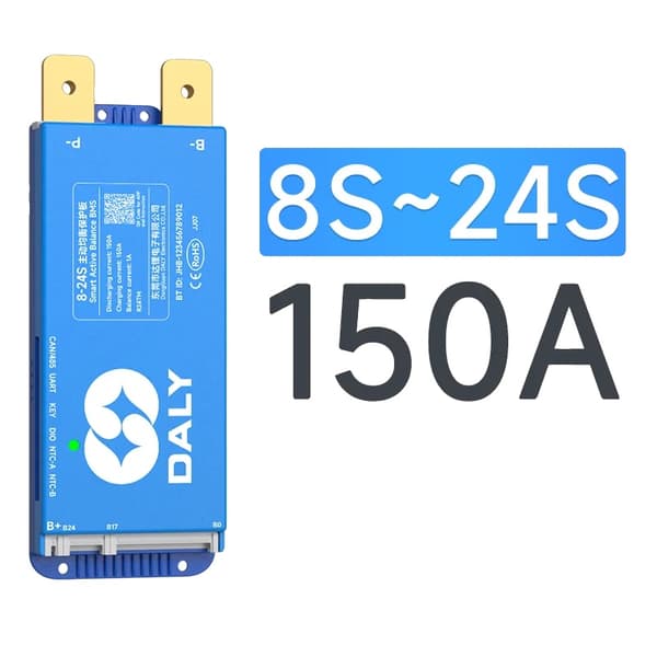 BMS Smart Batteristyringssystem, Bluetooth-forbindelse, Aktiv Balancefunktionalitet,8S-24S 150A BMS CAN