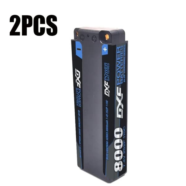 DXF Lipo-batteri, 7.4V spänning, 8000mAh kapacitet,2ST2S8000110CT5MM