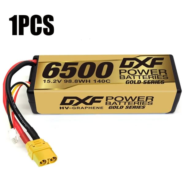 RC Lipo-batteri, 6500mAh kapacitet, 140C afladningshastighed,1STK4S6500140CXT90