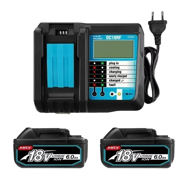 Uppladdningsbart batteri, 6,0Ah kapacitet, 18V Li-Ion-teknik,18V, 2MT-6.0Ah 1C