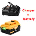 Miniatyrbillede 2 af 2: Erstatningsbatteri, 6000mAh kapacitet, 18V/20V spænding,1Lader 1Batteri