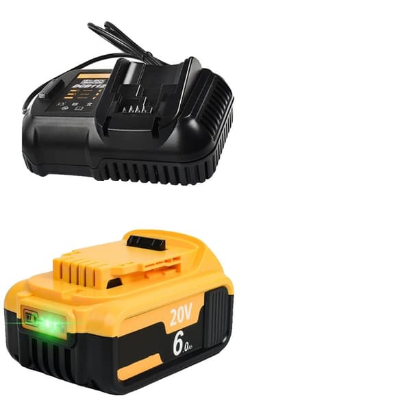 Erstatningsbatteri, 6000mAh kapacitet, 18V/20V spænding,1Lader 1Batteri