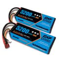 Miniatyrbillede 1 af 2: 2PCS DXF LiPo-batteri, høj kapacitet 5200mAh til 9200mAh, afladningshastigheder op til 130C,2PCS3S520060CDEANS