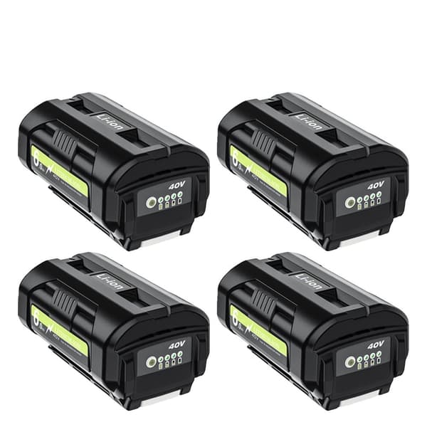 Ryobi OP4050 Erstatningsbatteri, 6000mAh Kapacitet, Kompatibel med Flere Modeller,4x 6.0Ah Batteri