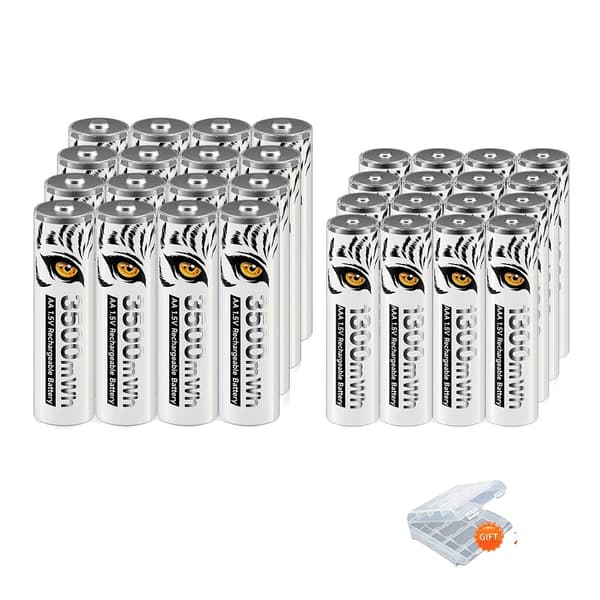 PALO Genopladelige Batterier, AA 3500mWh, AAA 1300mWh,16AA 16AAA