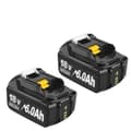 Miniatyrbild 1 av 2: BL1830 Ersättningsbatteri, 6000mAh kapacitet, 18V spänning,2Pack 6000Ah