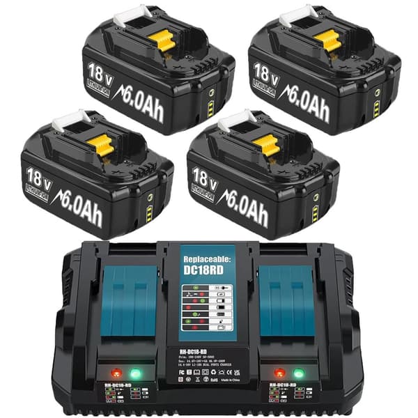 BL1830 Vaihtobatteri, 6000mAh Kapasiteetti, 18V Jännite,4 6.0Ah 6A Laturi