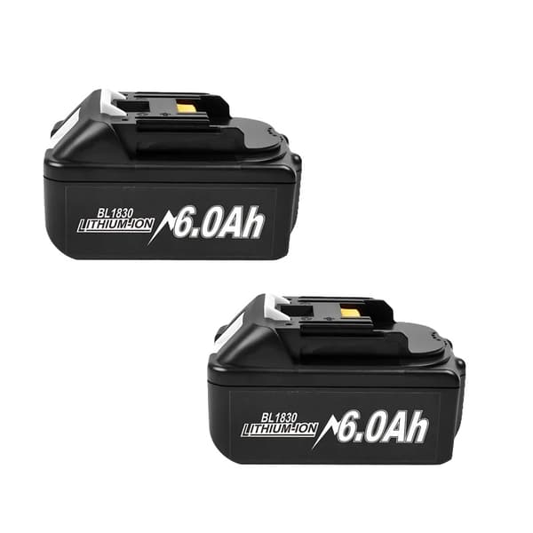 Ersättningsbatteri för elverktyg, hög kapacitet 6000mAh, intelligenta skyddsfunktioner,2Pack 6000Ah