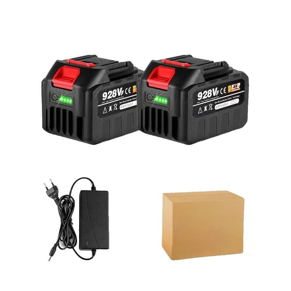 20V ladattava litiumakku, 7500mAh, 15000mAh, 22500mAh,18V, 2x928VF-1 Laturi
