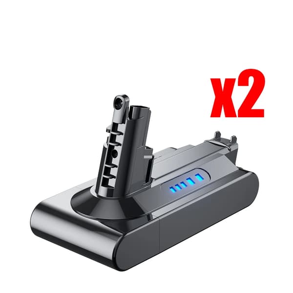 Uppladdningsbart batteri, hög kapacitet 6000mAh, kompatibelt med V7,V10x2