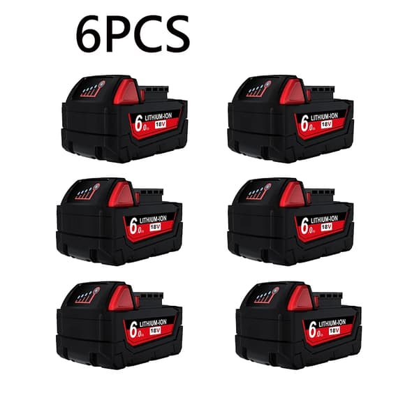 Ersättningslitiumjonbatteri, 18V spänning, 6000mAh kapacitet,6 PACK 6.0Ah