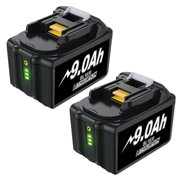 Uppladdningsbart 18V-batteri, 6000mAh kapacitet, CE-certifierat,2 Pack 9000mAh