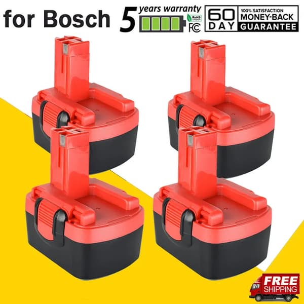 Genopladeligt batteri, 3500 mAh kapacitet, kompatibelt med Bosch modeller,4stykker