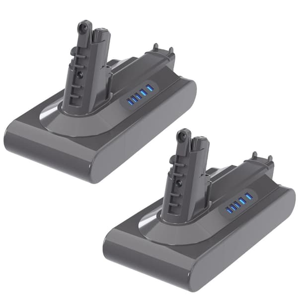 Powtree V10 Erstatningsbatteri, 6000mAh Kapacitet, Smart Beskyttelse,2PACK 6.0Ah Batteri
