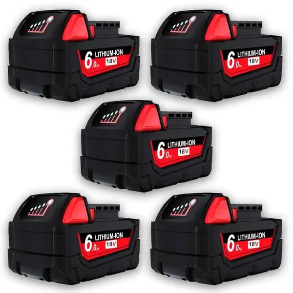 Uppladdningsbart batteri, 6000mAh kapacitet, Li-ion-teknik,5st