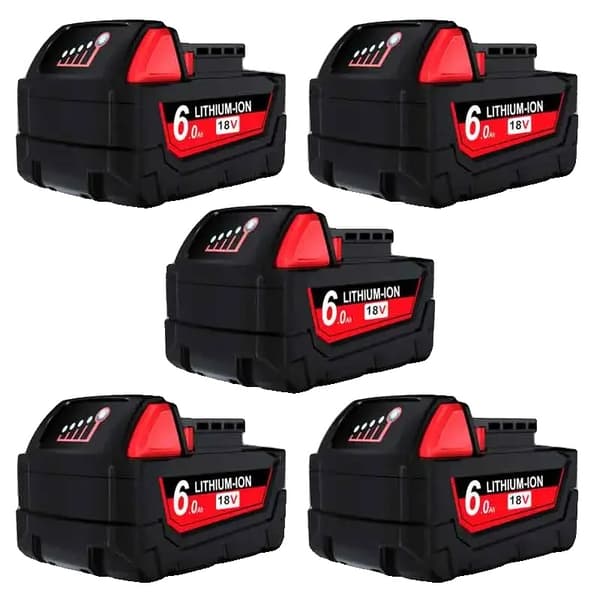 Uppladdningsbart batteri, 6000mAh kapacitet, Li-ion-teknik,5st