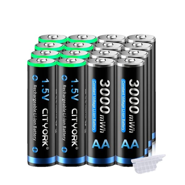 Genopladelige AA-batterier, 3000mWh kapacitet, CE-certificeret kvalitet,16PCS batteri