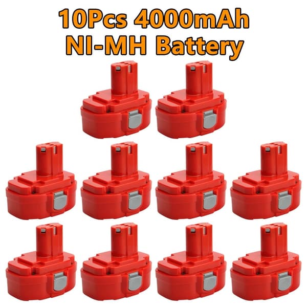 Genopladeligt Ni-MH-batteri, 4000mAh kapacitet, kompatibelt med forskellige modeller,10Pcs 4000mAh