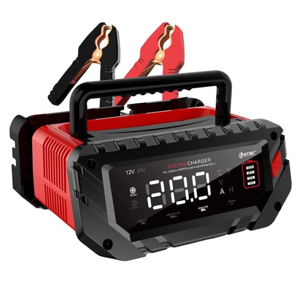 Auton akkulaturi, 12V/24V lähtö, 20A/10A virta,EU-pistoke
