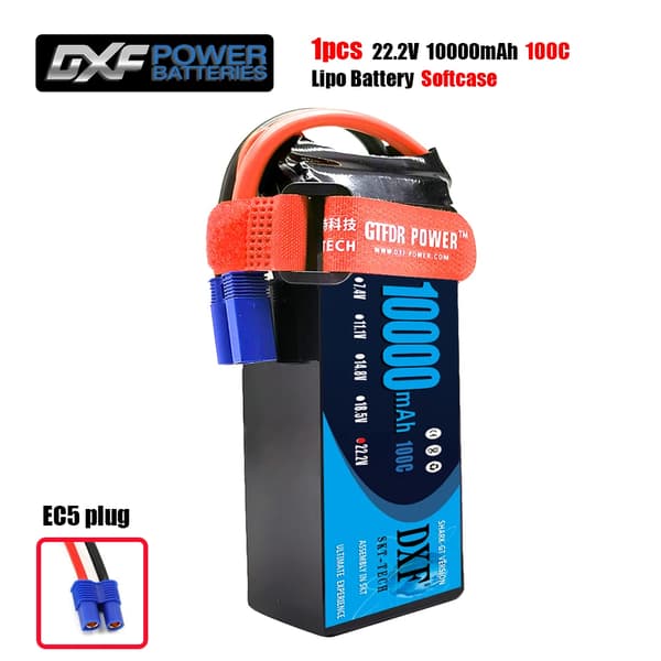 Lipo Batteri, 222V Høj Kapacitet, Flere Spændingsmuligheder,1PCS6S10000100CEC5