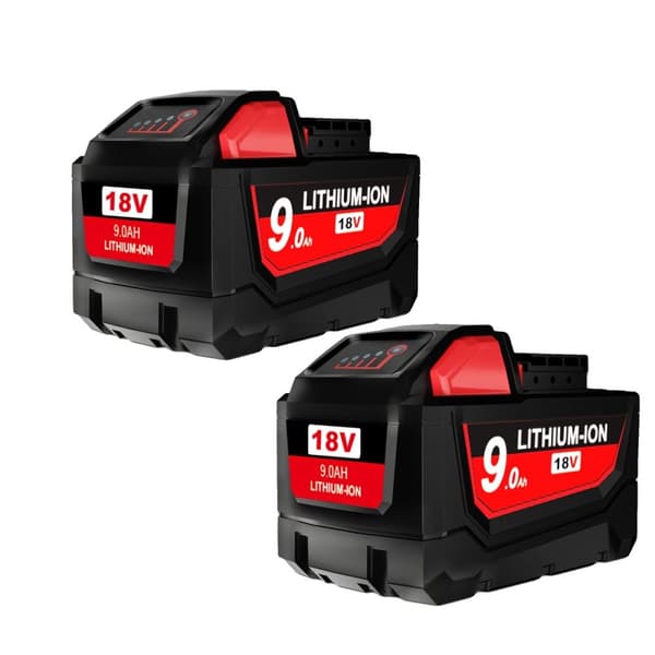 Ersättningslitiumjon, 18V, 9000mAh kapacitet,2Picec 9.0Ah