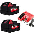 Miniatyrbillede 1 af 2: Erstatnings lithium-ion batteri, 18V spænding, 6000mAh kapacitet,2Pcs 6.0 Oplader