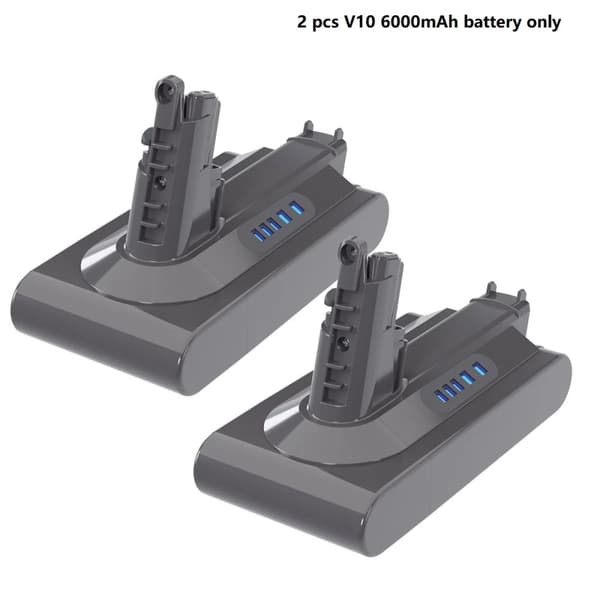 V10-batteri, 6000mAh kapacitet, kompatibel med V10-serien,2 bitar 6000mAh