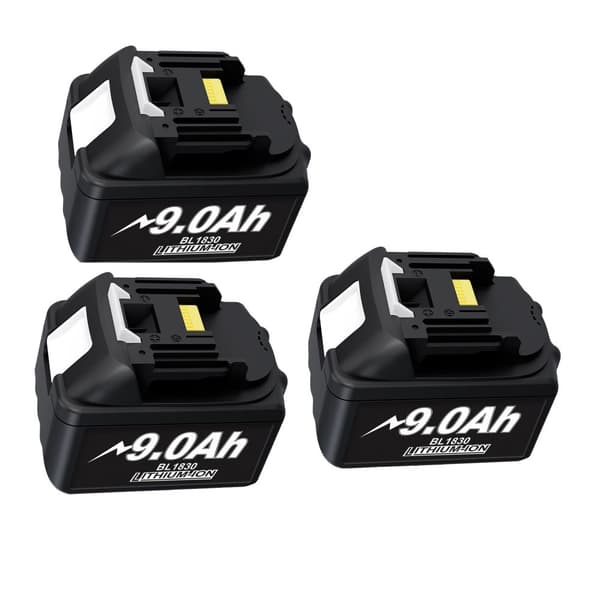 18V-batteri, 9,0Ah kapacitet, smart teknik,3 batteri 9.0Ah