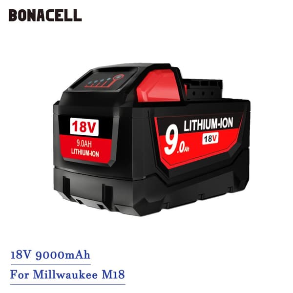 M18 Batteribyte, 9,0Ah Kapacitet, Avancerad Li-Ion Teknik,1Styck 9.0Ah