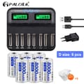 Miniatyrbillede 2 af 2: D Størrelse Genopladeligt Batteri, 8000mAh Kapacitet, 1200-1800 Opladningscykler,6 batteri 1 opladerB