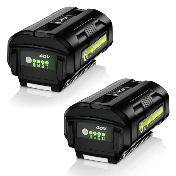 40V Litiumbatteri, 6000mAh kapacitet, kompatibel med Ryobi OP4050,2 Batteri