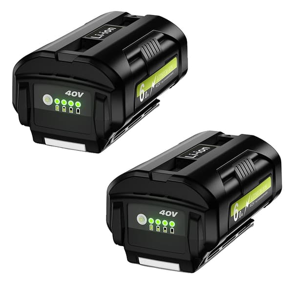 40V Litiumbatteri, 6000mAh kapacitet, kompatibel med Ryobi OP4050,2 Batteri