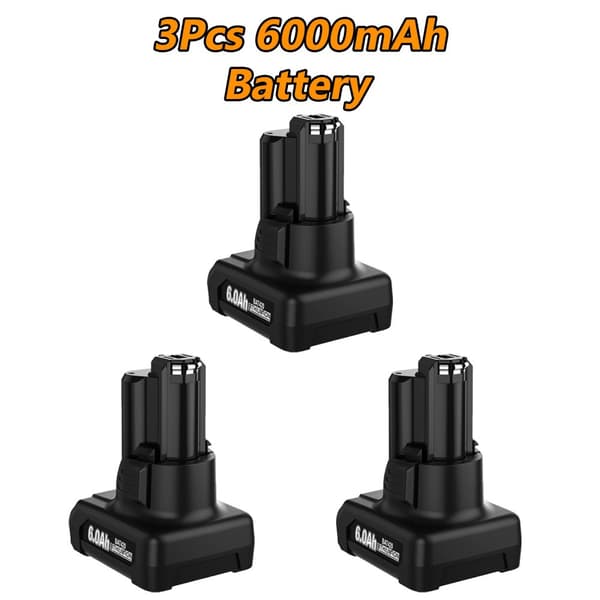 Uppladdningsbart Bosch-batteri, 6000mAh kapacitet, kompatibelt med flera modeller,3Pcs 6000mAh