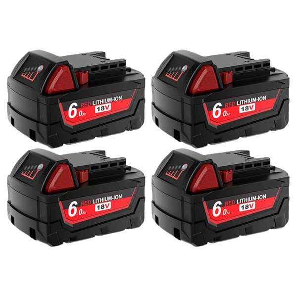 Ersättningsbatteri för 18V verktyg, 6000mAh kapacitet, CE- och RoHS-certifierat,4Pack 6000mAh