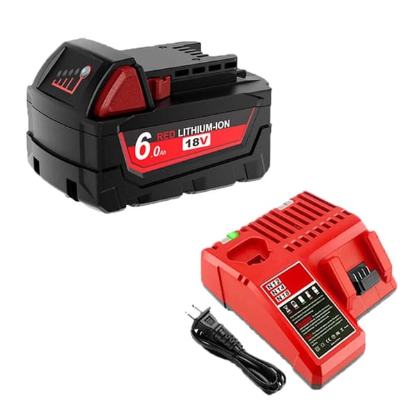 Erstatningsbatteri til 18V værktøj, 6000mAh kapacitet, CE- og RoHS-certificeret,1 6.0Ah Oplader