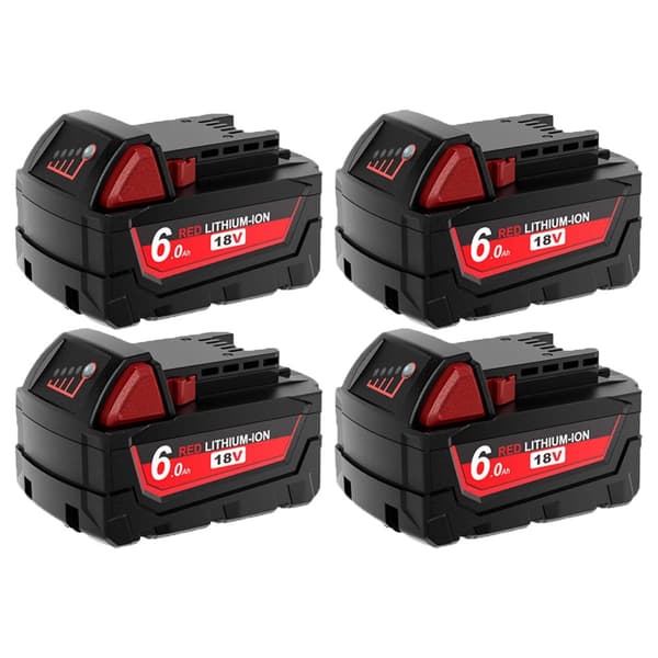 Ladattava litiumioniakku, 6000mAh kapasiteetti, 18V jännite,4Kpl 6000mAh