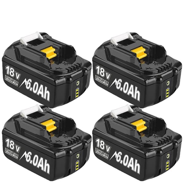 BL1830 Vaihtobatteri, 6000mAh Kapasiteetti, 18V Jännite,4Paketti 6000Ah