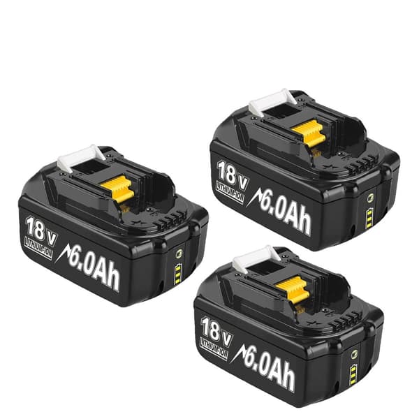 Uppladdningsbar, 6000mAh kapacitet, 18V spänning,3St 6000Ah