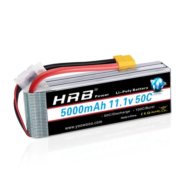 Lipo-akku, suuri kapasiteetti, XT60 Deans -liitin,3s 5000mah 50C XT60