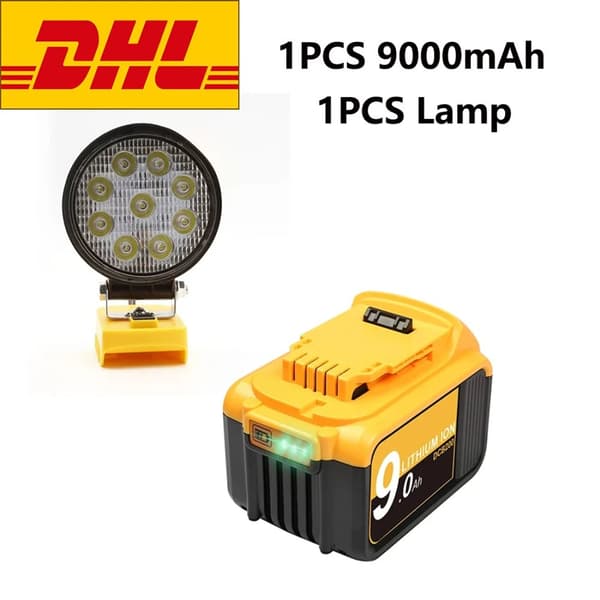 20V Ersättning, 9000mAh Kapacitet, Kompatibel med DCB200 Serien,GRÅ