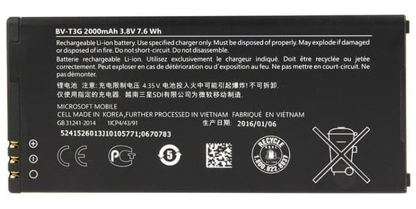 CoreParts-akku Microsoft Lumia 650:lle, 7,6 Wh Li-ion 3,8 V 2,0 Ah, MBP1182