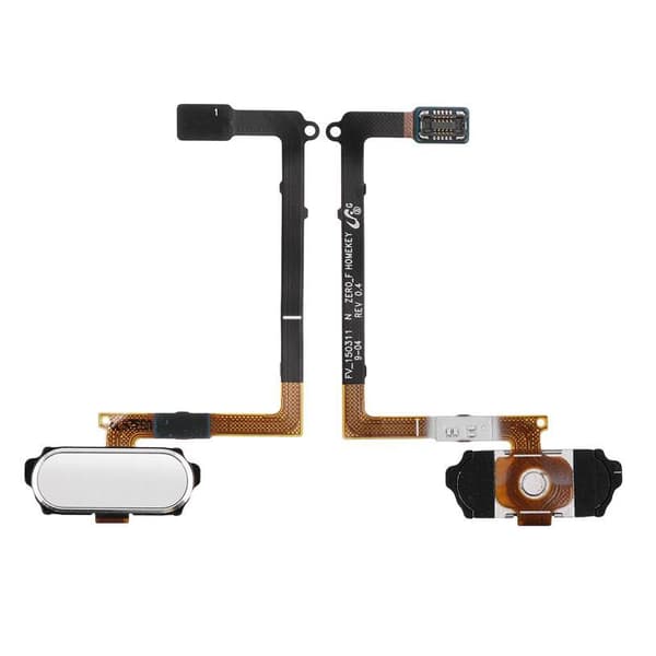 Hjemknap med Flexkabel Hvid til Samsung Galaxy S6, MSPP70793