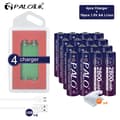 Miniatyrbild 2 av 2: PALO 1.5V AA Uppladdningsbart Batteri, 2800mWh Kapacitet, USB Smart Laddare,16st och 4Charger