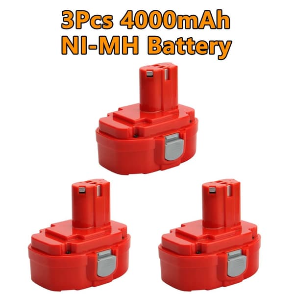 Genopladeligt Ni-MH-batteri, 4000mAh kapacitet, kompatibelt med forskellige modeller,3 stk. 4000mAh